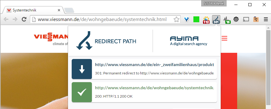5: Плагин браузера Redirect Path от Ayima можно использовать для проверки правильного HTTP-кода состояния перенаправленных URL-адресов